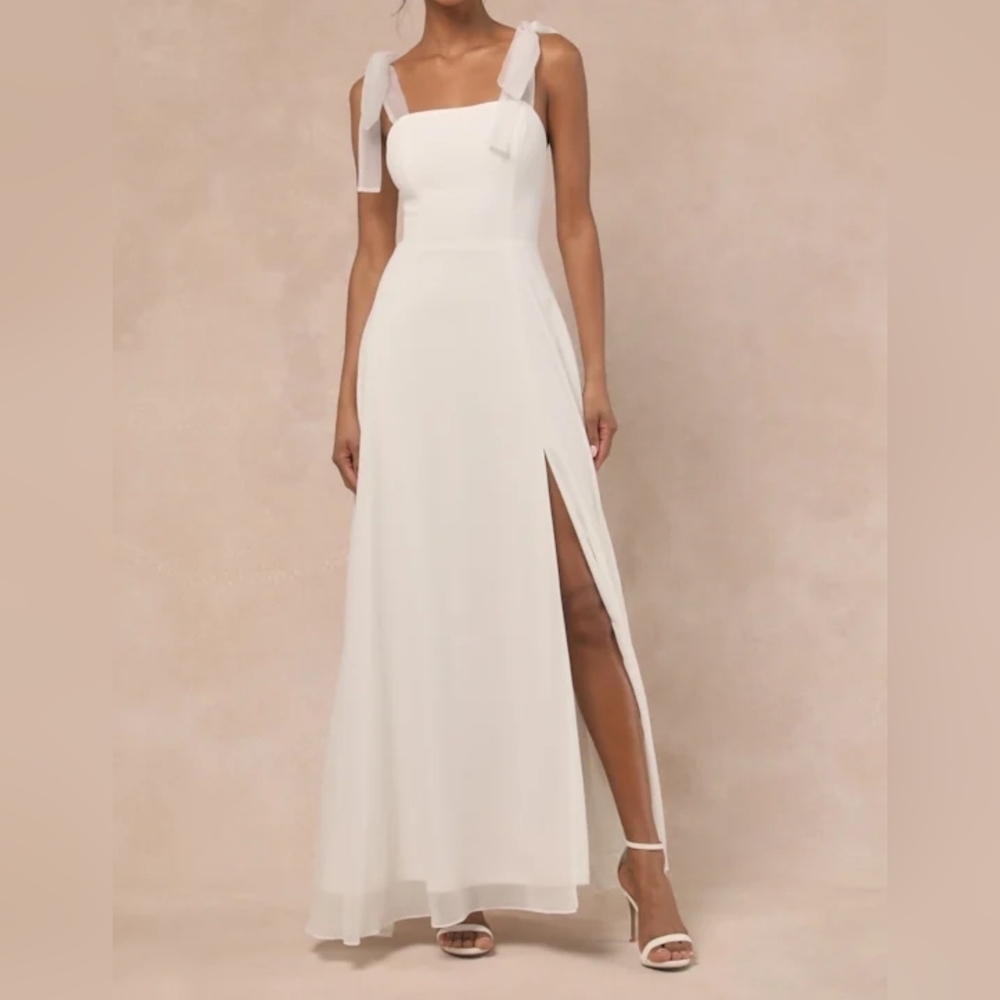 Lulus Radiant Romance White Tie-Strap Maxi Dress - Picture 4 of 11